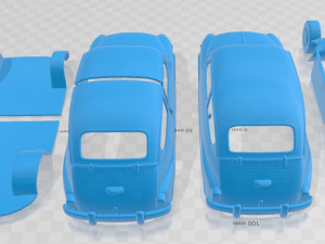 fiat 600 d 1960 printable car Modèles 3D en vedette