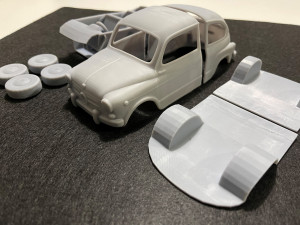 fiat 600 d 1960 printable car Modèles 3D en vedette