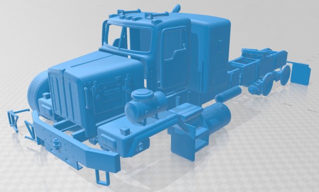 kenworth c500 2001 printable truck 3D-printmodel .c4d .max .obj .3ds .fbx .stl .blend 