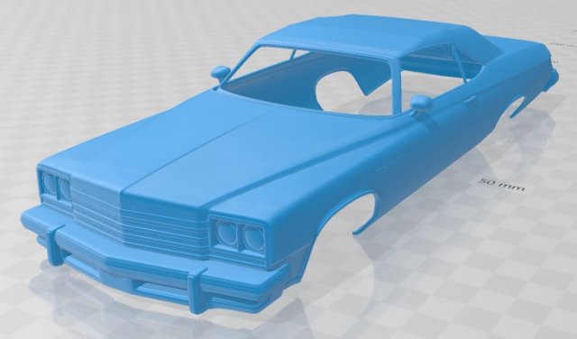 buick lesabre convertible 1975 printable body car 3D 프린트 모델 .c4d .max .obj .3ds .fbx .stl .blend 