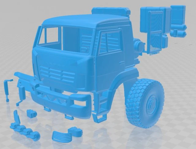 kamaz 6560 printable truck 3D Print Model .c4d .max .obj .3ds .fbx .stl .blend
