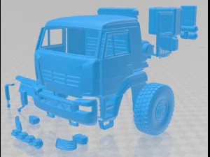 カマズ 6560 印刷可能なトラック 3Dプリントモデル