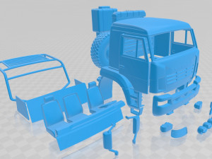 kamaz 6560 printable truck 3Dプリントモデル