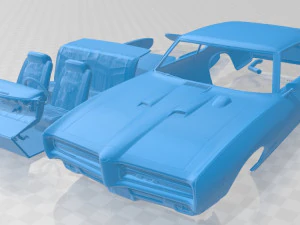 pontiac gto juge 1969 voiture imprimable en parties s&eacute;par&eacute;es Modèles 3D en vedette