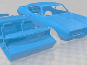 pontiac gto judge 1969 printable car in separate parts 3D 프린트 모델