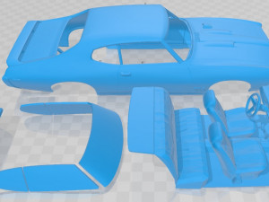 pontiac gto judge 1969 printable car in separate parts 3D 프린트 모델