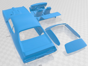 pontiac gto judge 1969 printable car in separate parts 3D 프린트 모델
