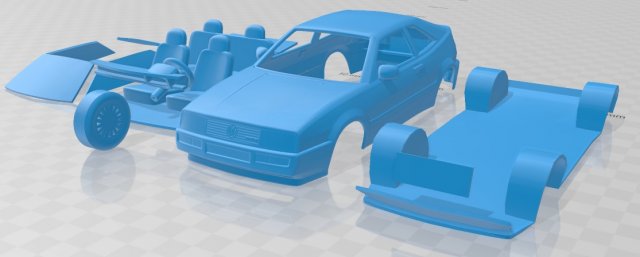 volkswagen corrado g60 1988 printable car 3D Print Model .c4d .max .obj .3ds .fbx .stl .blend 
