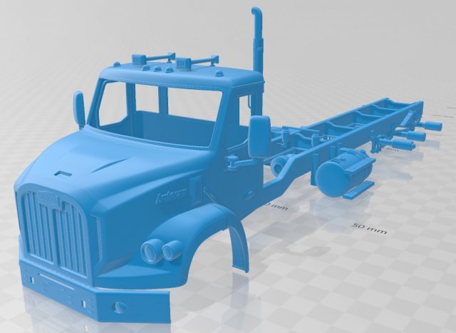 autocar dc 64 2019 printable truck 3D 打印模型 .c4d .max .obj .3ds .fbx .stl .blend 