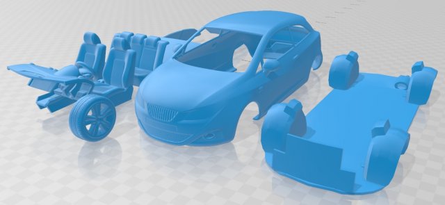seat ibiza 2010 printable car 3D Print Model .c4d .max .obj .3ds .fbx .stl .blend 