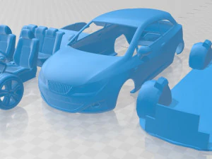 सीट इबीज़ा 2010 प्रिंट करने योग्य कार 3D प्रिंट मॉडल