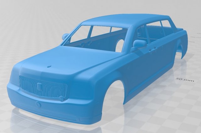 toyota century royal 2006 printable body car 3Dプリントモデル .c4d .max .obj .3ds .fbx .stl .blend 