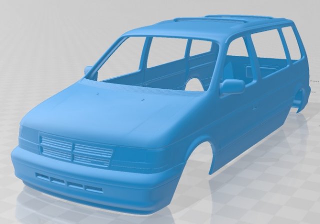 caravan 1990 printable body car 3Dプリントモデル .c4d .max .obj .3ds .fbx .stl .blend 