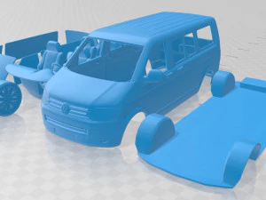 furgone stampabile volkswagen trasportatore caravelle 2011 Modello di stampa 3D