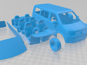 volkswagen transporter caravelle 2011 printable van 3D Print Model