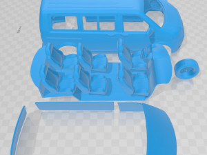 volkswagen transporter caravelle 2011 printable van 3D Print Model