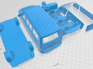 volkswagen transporter caravelle 2011 printable van 3D Print Model