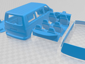 volkswagen transporter caravelle 2011 printable van 3D Print Model