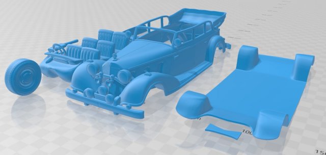 mercedes benz 770k 1936 printable car Modelo de Impressão 3D .c4d .max .obj .3ds .fbx .stl .blend 