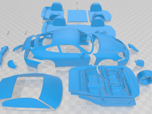 porsche 911 996 carrera 1999 printable car 3D-Druckmodell