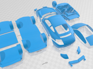 porsche 911 996 carrera 1999 printable car 3D-Druckmodell