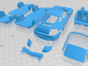 porsche 911 996 carrera 1999 printable car 3D-Druckmodell