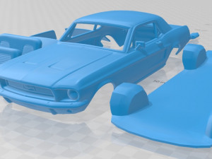 mustang hardtop 1968 printable car 3D-printmodel