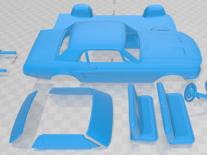 mustang hardtop 1968 printable car Modello di stampa 3D