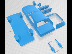 mustang hardtop 1968 printable car Modello di stampa 3D