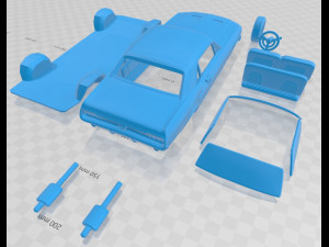 mustang hardtop 1968 printable car Modello di stampa 3D