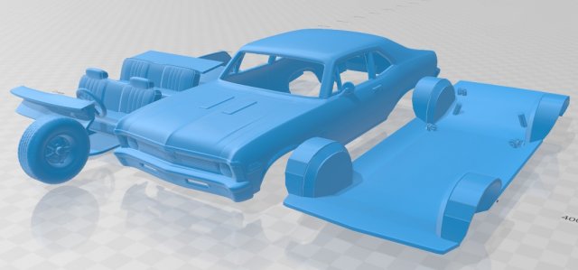 nova ss 396 1970 printable car 3D Принт Модель .c4d .max .obj .3ds .fbx .stl .blend 