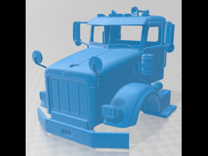 peterbilt 357 2006 printable body truck 3D Print Model