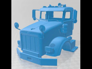 peterbilt 357 2006 cami&oacute;n con carrocer&iacute;a imprimible Modelo de impresión 3D