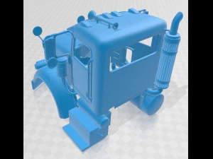 peterbilt 357 2006 printable body truck 3D Print Model