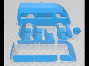 toyota hiace commuter 1992 printable van 3D Print Model