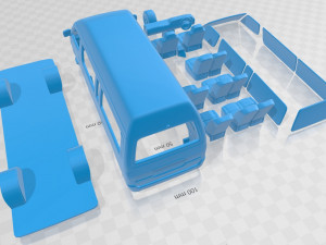 toyota hiace commuter 1992 printable van 3D Print Model