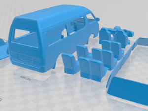 toyota hiace commuter 1992 printable van 3D Print Model