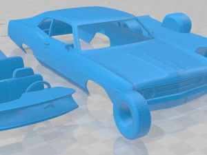 galaxie 500 fastback 1969 printable car 3D Print Model