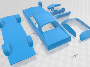 galaxie 500 fastback 1969 printable car 3Dプリントモデル