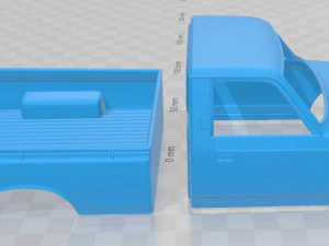 toyota hilux 1972 printable body car 3D Print Model