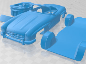 mercedes benz 300 sl 1957 printable car in separate parts 3Dプリントモデル