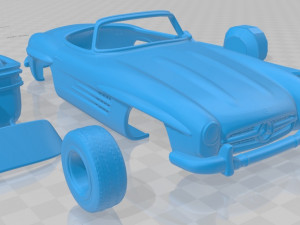 mercedes benz 300 sl 1957 printable car in separate parts Modello di stampa 3D