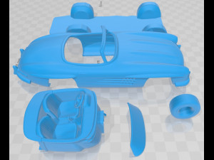 mercedes benz 300 sl 1957 printable car in separate parts Modello di stampa 3D