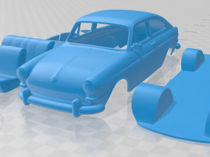 volkswagen 1600 type fastback 1965 printable car 3D Print Model