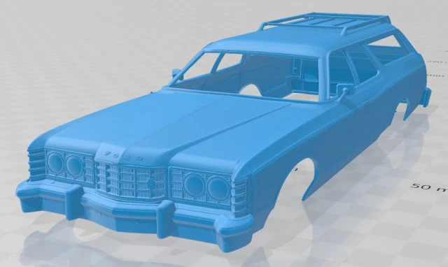 galaxie station wagon 1973 printable body car 3D Print Model .c4d .max .obj .3ds .fbx .stl .blend 