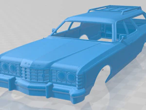 galaxie station wagon 1973 printable body car 3D Print Model