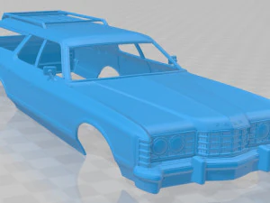 galaxie station wagon 1973 printable body car 3D Print Model