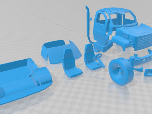 gmc topkick c8500 2004 printable cabin truck 3D Baskı Modeli