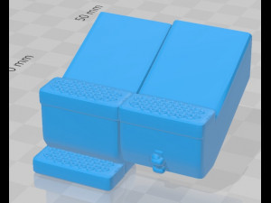 gmc topkick c8500 2004 printable cabin truck 3D Baskı Modeli
