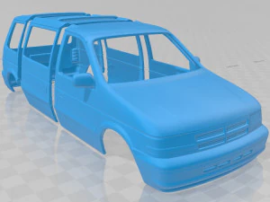 dodge caravan 1990 printable body van 3D Print Model